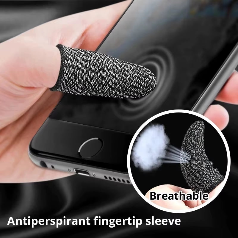 Gaming Finger Sleeve Breathable Fingertips for PUBG Games Anti-Sweat Touch Screen Finger Cots Cover Sensitive Mobile Touch Glove