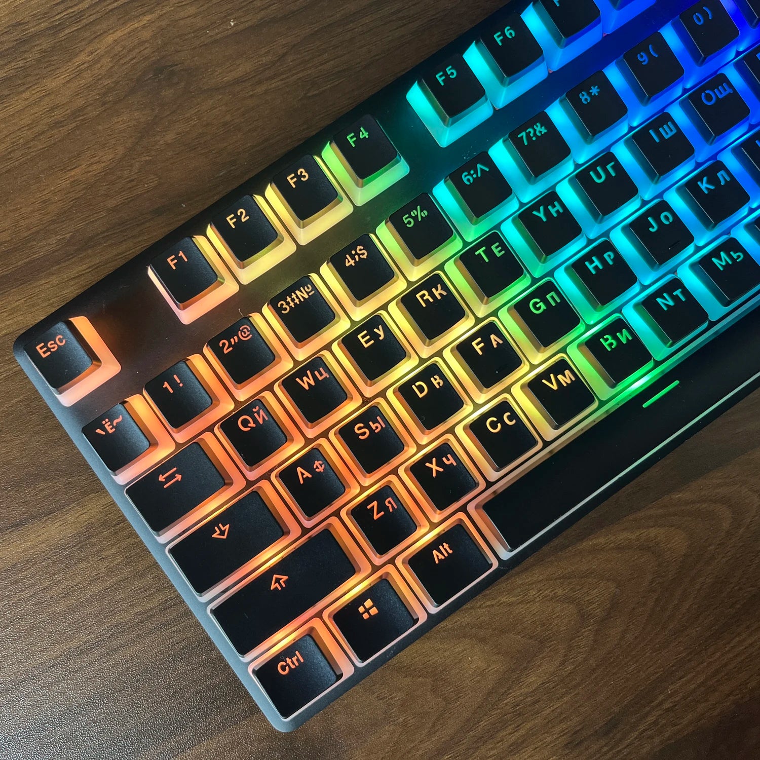 Pudding Keycap RU Layout Double Shot PBT Keycaps Feature a Translucent Dual-Layer Style  Russian Keycap