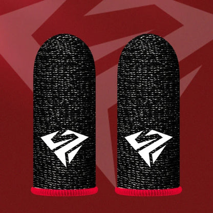 2 Pcs Game Fingertip Gloves Sweatproof Anti-Slip Gamer Thimbles Touch Screen Finger Sleeve Breathable Fingertip Cover for Gamer