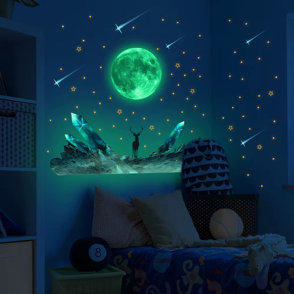 Cosmic Starry Sky Game Handle Gaming Zone Video Home Decor Luminous Creative Decorative Glow in the Dark Wall Sticker for Living