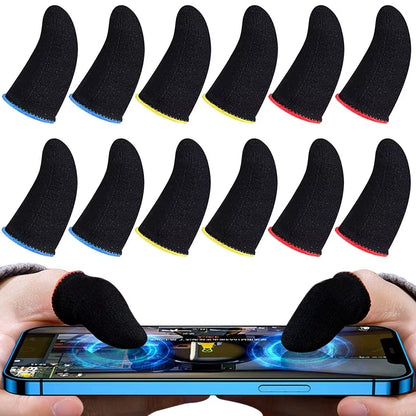 Gaming Finger Sleeve Breathable Fingertips for PUBG Games Anti-Sweat Touch Screen Finger Cots Cover Sensitive Mobile Touch Glove