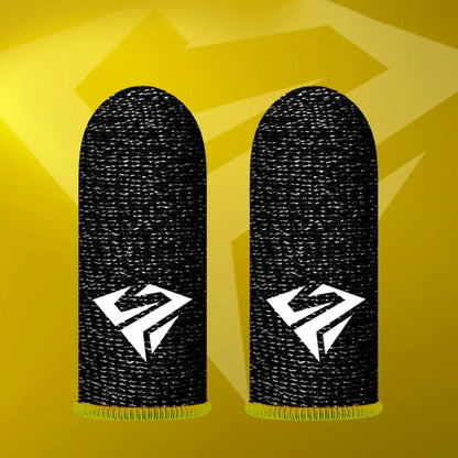 2 Pcs Game Fingertip Gloves Sweatproof Anti-Slip Gamer Thimbles Touch Screen Finger Sleeve Breathable Fingertip Cover for Gamer