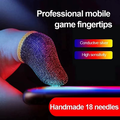Gaming Finger Sleeve Breathable Fingertips for PUBG Games Anti-Sweat Touch Screen Finger Cots Cover Sensitive Mobile Touch Glove